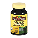 Nature Made Multi for Him 22 key nutrients to support 50+ men's health dietary supplement tablets Full-Size Picture